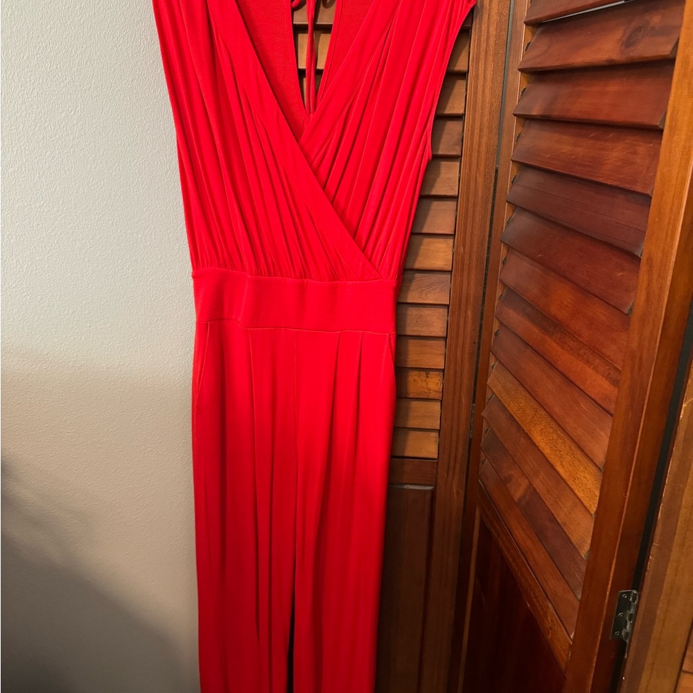 Cabi Jumpsuit! Gorgeous red, nice fabric weight.